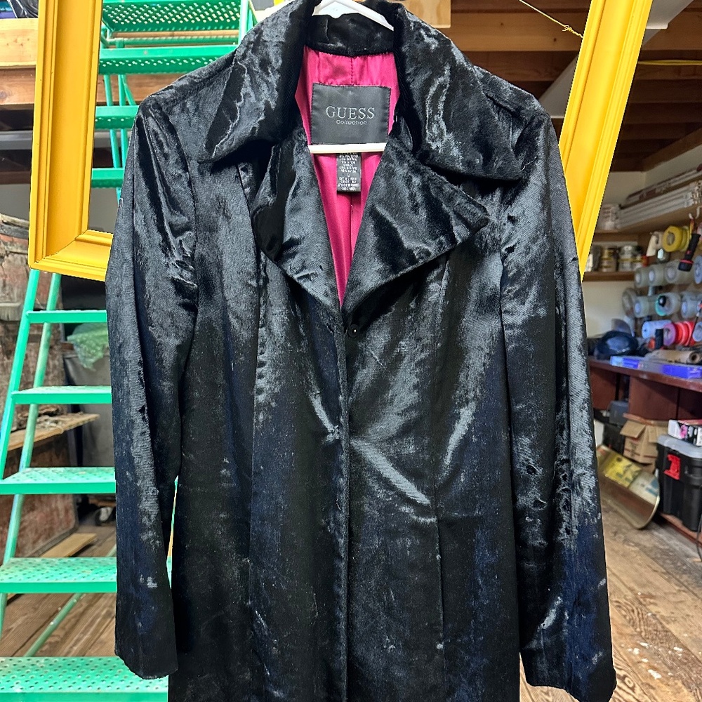 Guess jacket - soft velvety kind of material - size Large